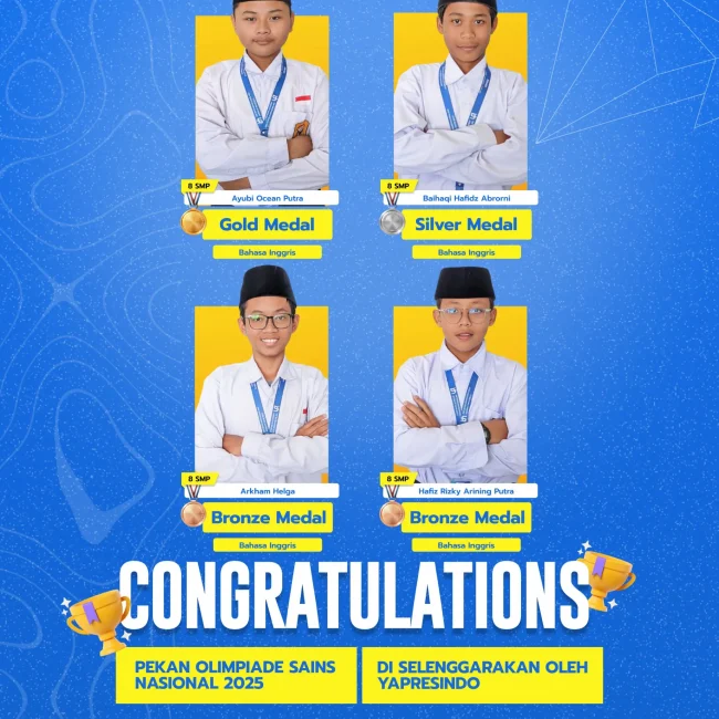 Prestasi Santri SMP IDN Boarding School Solo di POSN 2025