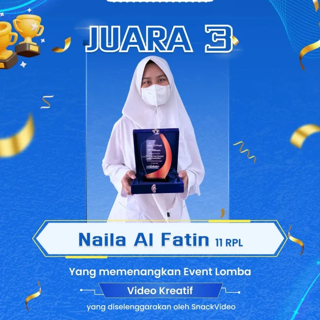 Santri IDN Boarding School Akhwat Juara 3 lomba Video Kreatif