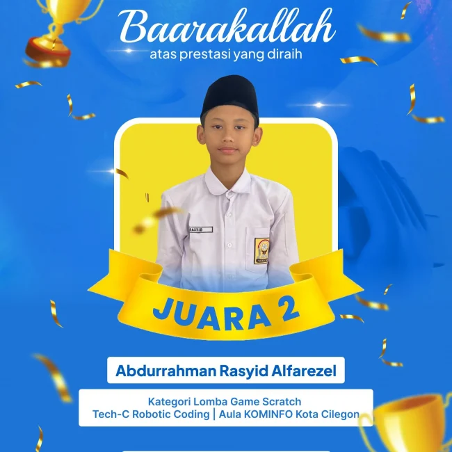 Abdurrahman Rasyid AlFarezel raih Juara 2 Game Scratch Piala Wali Kota Cilegon