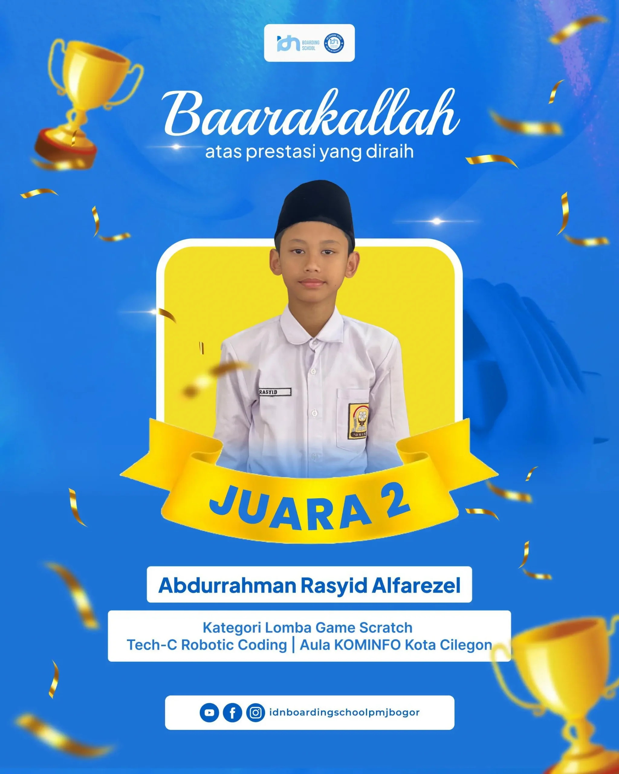 Abdurrahman Rasyid AlFarezel raih Juara 2 Game Scratch Piala Wali Kota Cilegon