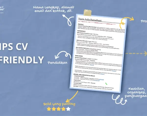 Contoh CV ATS Friendly lengkap dengan tips mudah membuatnya