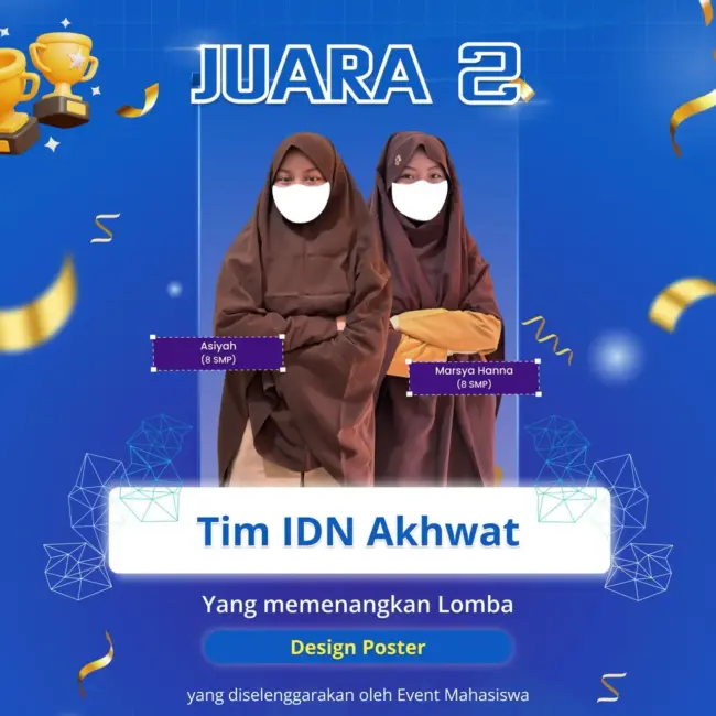Marsya Hanna Faradisa dan Asiyah raih Juara 2 Lomba Desain Poster Nasional