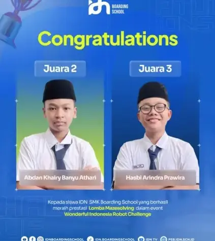 Abdan dan Hasbi juara lomba robotik Mazesolving tingkat nasional WIRC 2025