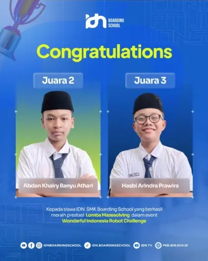Abdan dan Hasbi juara lomba robotik Mazesolving tingkat nasional WIRC 2025