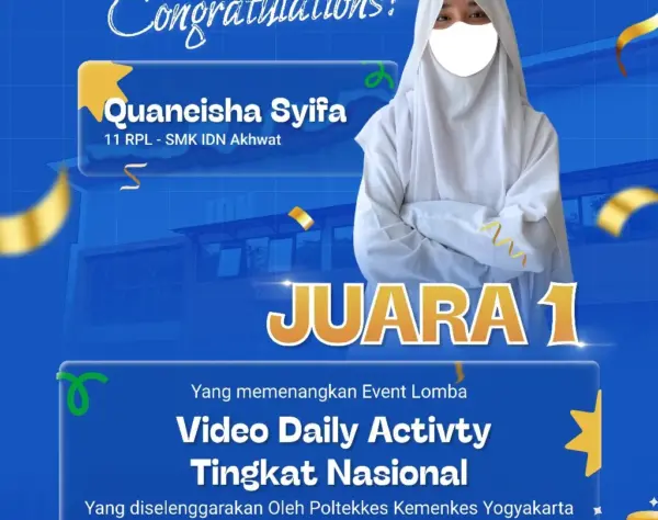 Santri SMK IDN Boarding School Akhwat Juara 1 Jenius Medlab Competition 2025