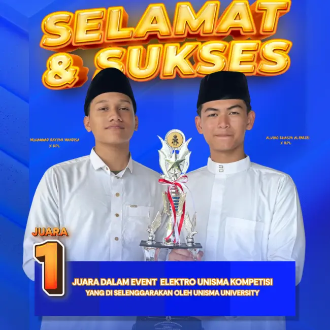Santri SMK IDN juara 1 lomba robot sumo tingkat nasional