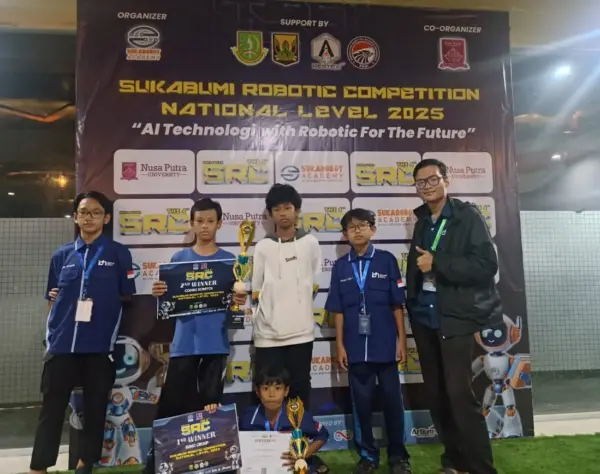 Santri SMP IDN Boarding School Pamijahan raih Juara 1 & 2 Nasional Sukabumi Robotic Competition 2025