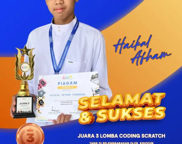 Santri SMP IDN Backpacker School Juara 3 Coding Scratch Kidofun Competition