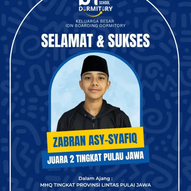 Santri SMP IDN Boarding School meraih Juara 2 MTQ se-Pulau Jawa