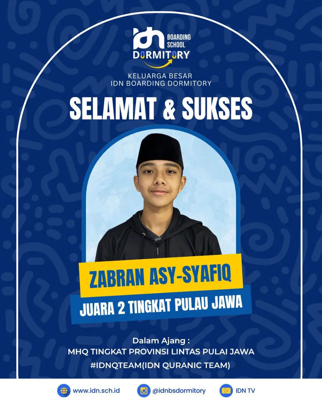 Santri SMP IDN Boarding School meraih Juara 2 MTQ se-Pulau Jawa