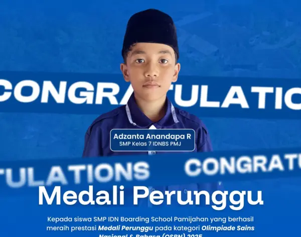 Santri SMP IDN Pamijahan meraih Medali Perunggu OSBN bidang Informatika