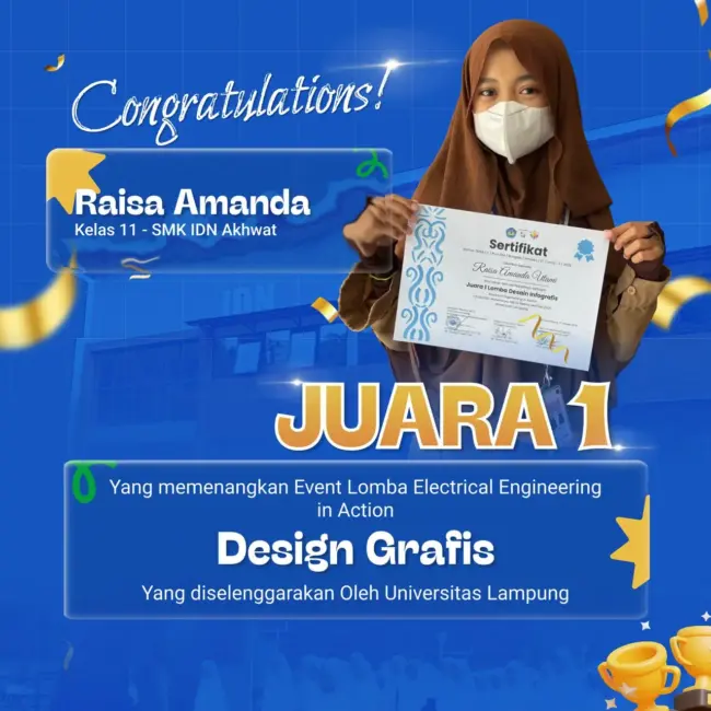 Raisa Amanda Utami SMK IDN Akhwat Juara 1 Desain Grafis Electrical Engineering in Action