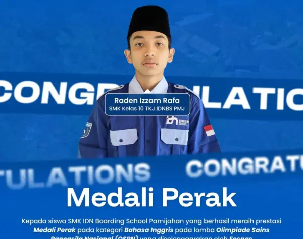 Santri SMK IDN Boarding School Pamijahan raih Medali Perak Bahasa Inggris