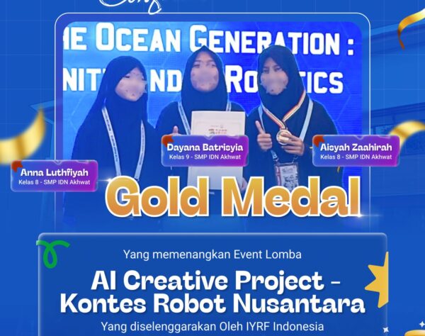 Santri SMP IDN Akhwat raih Gold Medal AI Creative Project di Kontes Robot Nusantara