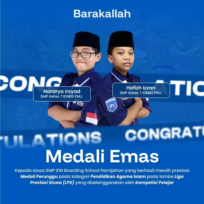 Santri SMP IDN Pamijahan raih Medali Emas Pendidikan Agama Islam di Liga Prestasi Siswa