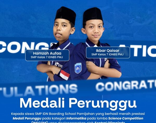 Santri SMP IDN Pamijahan meraih Medali Perunggu Informatika di Science Competition 2025