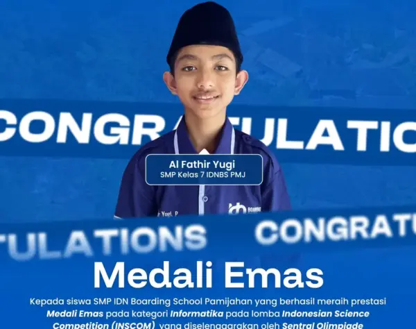 Santri SMP IDN Pamijahan meraih Medali Perunggu Informatika di Science Competition