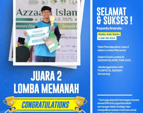Santri SMP IDN Solo meraih Juara 2 lomba memanah di Al Azzaam Islamic Fair 2025