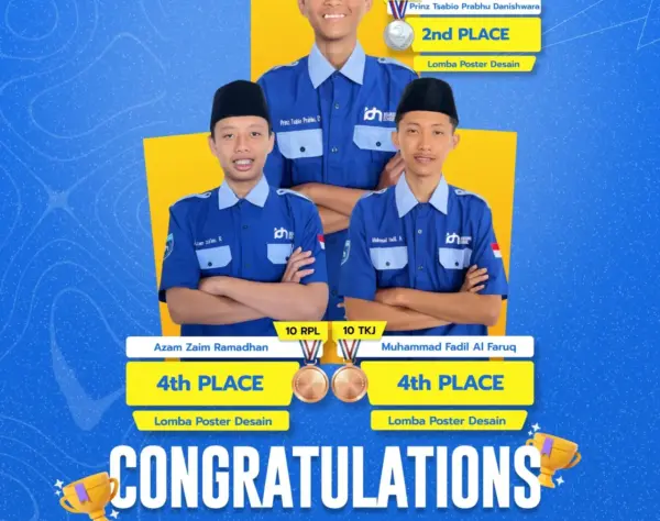 Santri SMK IDN Solo meraih Juara 2 dan 4 Poster Design INVOFEST