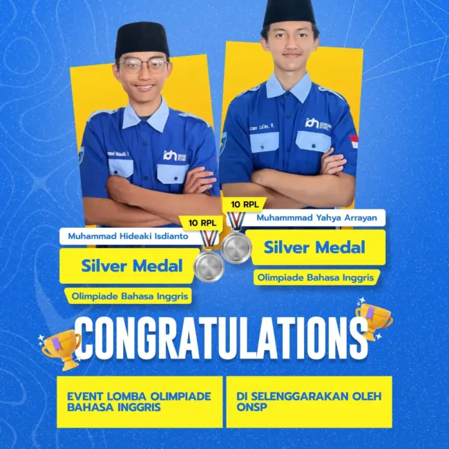 Santri SMK IDN Solo meraih Medali Silver Olimpiade Bahasa Inggris ONSP