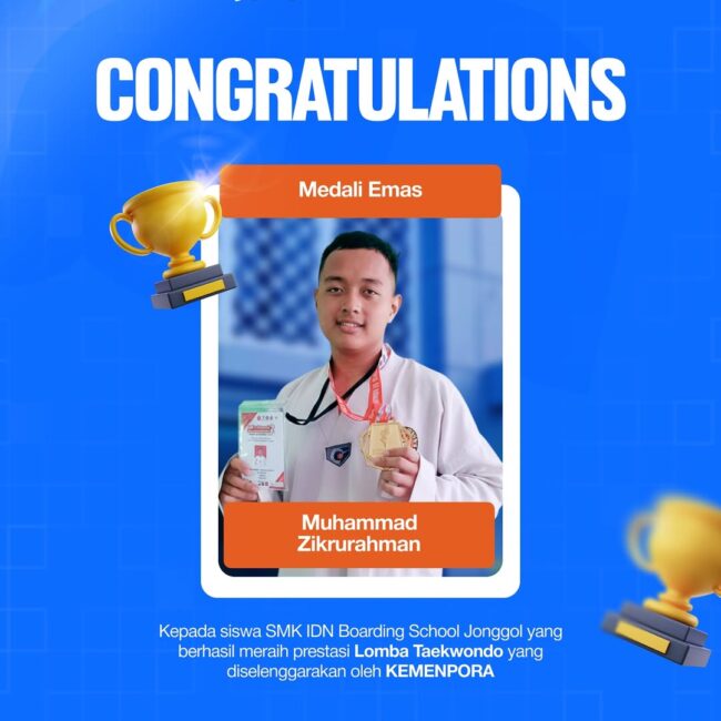 zikrurahman juara taekwondo kemenpora 2025