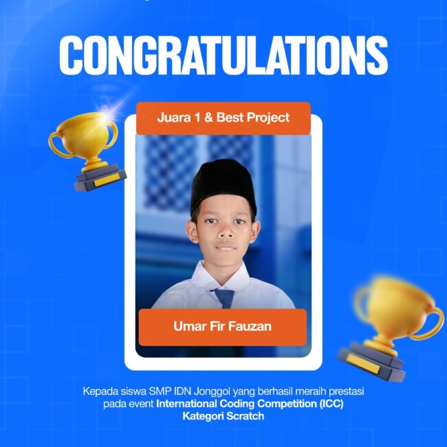 siswa smp idn umar fir fauzan juara coding internasional