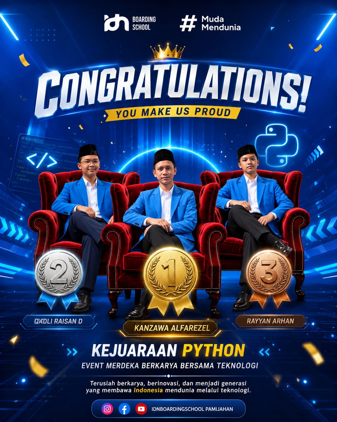 siswa smp idn juara lomba coding kategori phyton