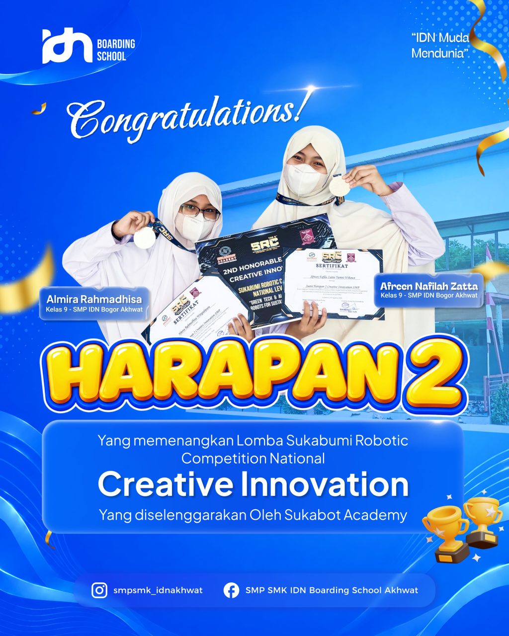 smp idn juara sukabumi robotic competition