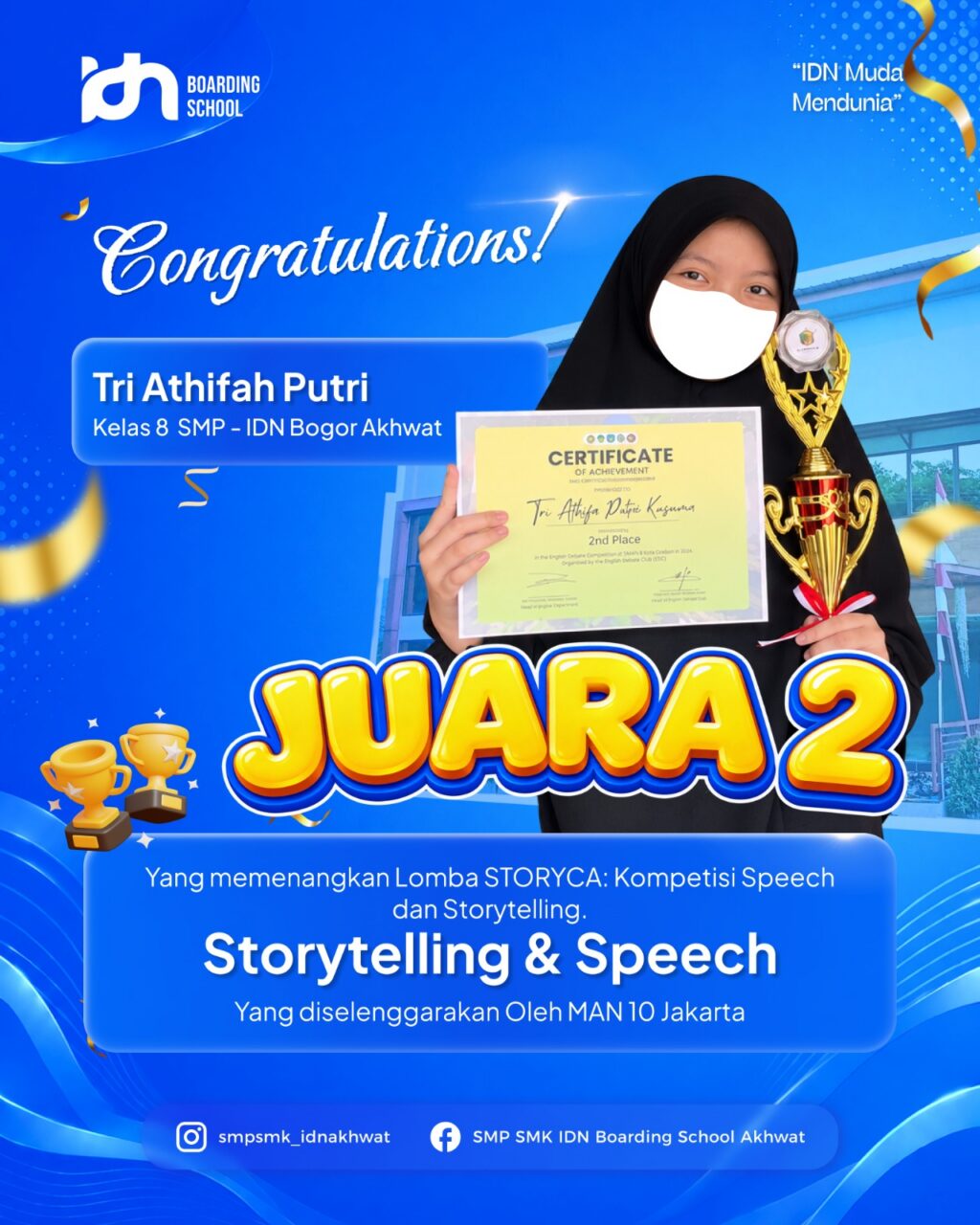 smp islam terbaik di bogor bahasa inggris speech storytelling